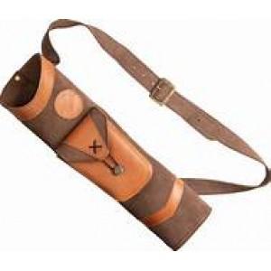 Bear Archery Traditional Back Quiver - Two Tone Leather?>