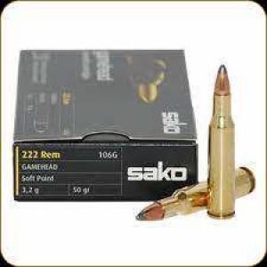 Sako Gamehead 222Rem 50gr SP Ammunition?>