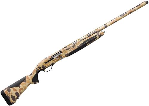 Browning Maxus II Semi-Auto Shotgun -12Ga, 3-1/2", 28", Lightweight Profile, Vented Rib, Vintage Tan Camo Receiver & Composite Stock w/Rubber Overmold, 4rds, Fiber Optic Front, Invector Plus Extended (F, M, IC)?>