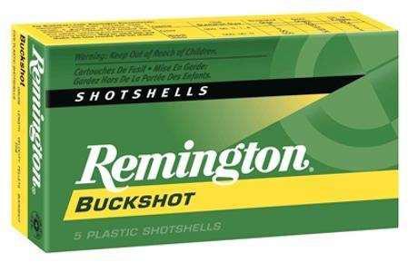 Remington Buckshot, Express Buckshot Shotgun Ammo - 12Ga, 2 3/4'', 3-3/4 DE, #00 Buck, 9 Pellets, Buffered, 5rds Box, 1325fps?>