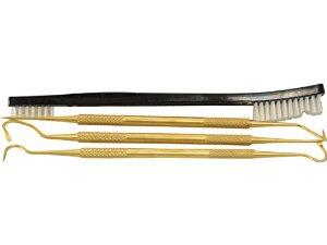 Hoppe's Cleaning Supplies - 3 Brass Picks 1 Nylon Utilitry Brush , Blister Pack?>