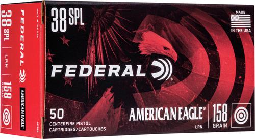 Federal American Eagle Handgun Ammo - 38 Special, 158Gr, Lead Round Nose, 50rds Box, 770fps?>