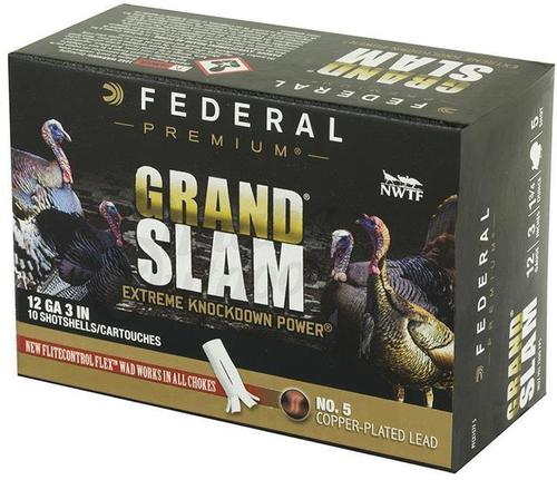 Federal Premium Grand Slam Shotgun Ammo - 12Ga, 3", 1-3/4oz, 1200fps, #5, 10rds Brick?>