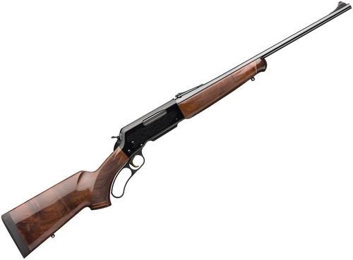 Browning BLR Gold Medallion Lever Action Rifle - 270 Win, 22", Sporter Contour, High Gloss Polished Blued Steel, Gloss Alloy Receiver w/High-Relief Engraving, Gloss Grade III/IV Walnut Stock With Brass Spacers, 4rds, Precision Adjustable Sights?>