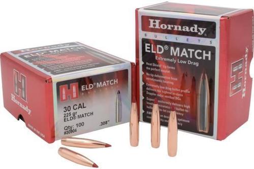 Hornady Rifle Bullets, ELD Match - 30 Caliber (.308"), 225Gr, ELD Match, 100ct Box?>