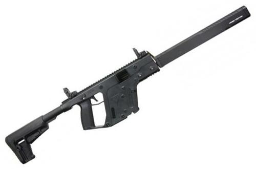 KRISS Vector Gen II CRB Enhanced Semi-Auto Carbine - 9mm, 18.6", w/Square Enhanced Black Shroud, Black, M4 Stock Adaptor w/ M4 Stock, 10rds, Magpul Flip Up Front & Rear Sights?>