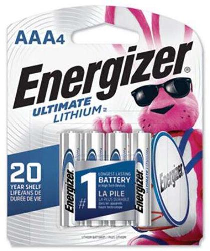 Energizer Batteries, Speciality Batteries, Specialty Lithium/Photo Batteries - AAA4 Energizer Ultimate Lithium Battery, 4-Pack, 1.5V?>