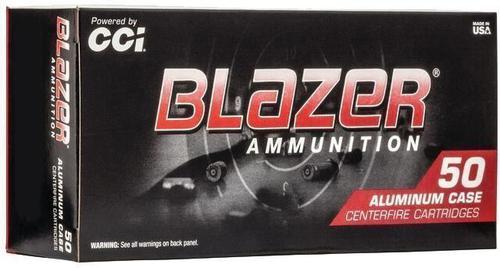 CCI Blazer Handgun Ammo - 9mm Luger, 115Gr, FMJ, Aluminum Casing, 50rds Box?>