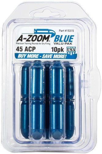 A-Zoom Precision Metal Blue Snap Caps, Pistol - 45 Auto, 10/Pack, Blue?>