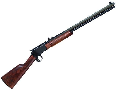Henry Rimfire Pump Action Octagon Rifle - 22 LR/Short, 19.75", Blued, American Walnut, 15rds?>