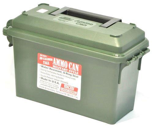 MTM Case-Gard Ammo Can - 30 Caliber, Tall, Military Style, Forest Green, 3.4"(L)x8.9"(W)x6.1"(H)?>