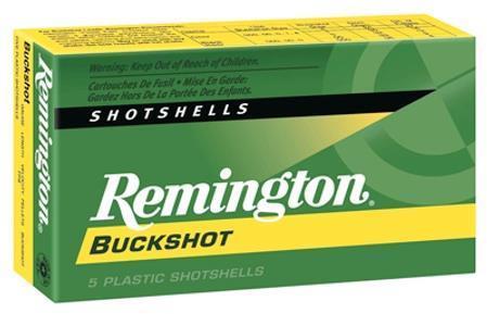 Remington Buckshot, Express Buckshot Loads Shotgun Ammo - 12Ga, 2-3/4", 3-3/4 DE, #4 Buck, 27 Pellets, Buffered, 5rds Box, 1325fps?>