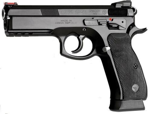CZ 75 SP-01 SHADOW 9mm 4.6″BBL  BLK ONLY ONE MAG?>