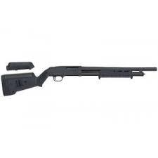Mossberg 500 JIC FLEX Pump Shotgun 12ga,18.5'' Bead Sight Syn/Matte Blue FLEX PG & Railed F/E 6 Rnd?>