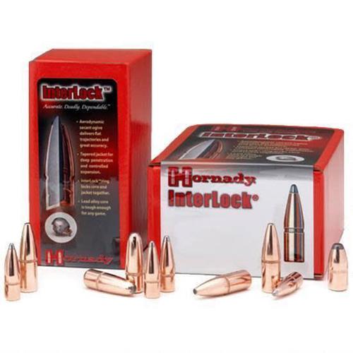 Hornady .30 Cal .308" Dia 180 gr InterLock Boat Tail Soft Point Bullet 100 Count 3072?>