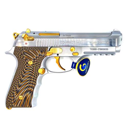 Girsan Regard Compact MC Gold Pieced W/Rail 4.3″ Pistol 9MM?>