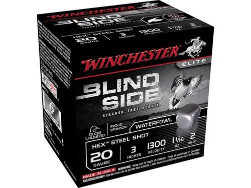 Winchester Blind Side 12Ga 3In No. 2, 1-3/8 oz, Max Dr 1400 25rd/Box  SBS1232?>