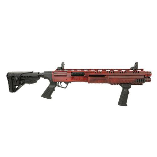 HUNT GROUP MH12 PUMP 12GA 3" 10+2rds 14"BL FIXED  STOCK RED?>