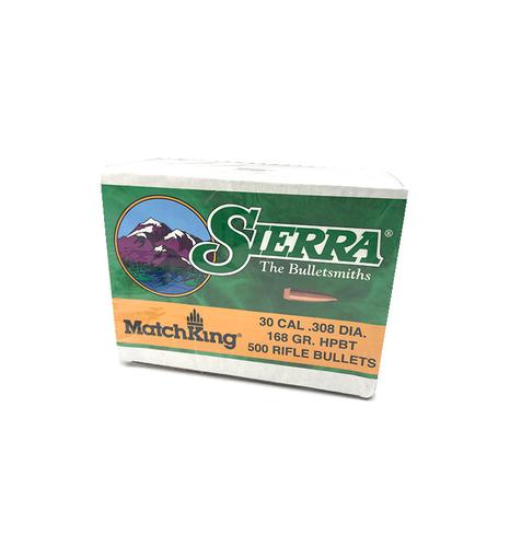 SIERRA MatchKing .30 Caliber .308" 168Gr HPBT 500/BOX?>
