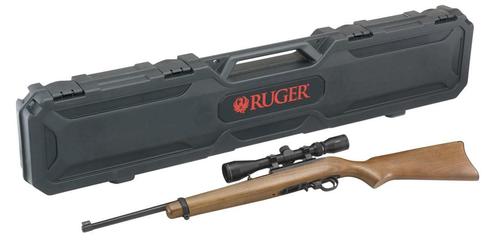 RUGER 31159 10/22 Carbine Wood Stock  with Viridian EON 3-9×40 Scope and Case Combo?>