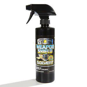 Weapon Shield Solvent 16oz. bottle with sprayer?>