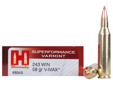 Hornady SuperFormance 243 Win 58gr V-Max Box of 20?>