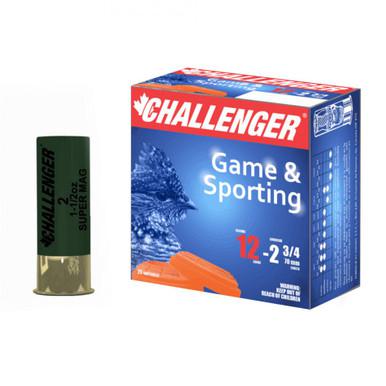 Challenger 12 Ga Super Magnum 2 3/4", #2, 1 1/2 oz, 1375 fps, 25 Rnds?>