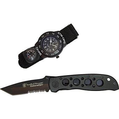 CampCo Smith & Wesson Extreme Ops Watch & Folding Knife Combo?>