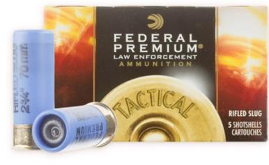 Federal LE Tactical 12ga, 2 3/4" 1oz Hyra-Shok HP Rifled Slug, 5 Rnds?>