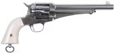 Uberti 1875 "Frank" Single Action Army Outlaw .45 Colt Revolver, 7.5" Barrel, Nickle & Ivory Style Grips?>