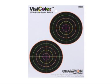 Champion VisiColor 5" Double Bullseye Target Paper, 10 Pack?>