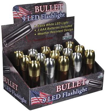 Rivers Edge 9 LED Bullet Flashlight, Silver?>