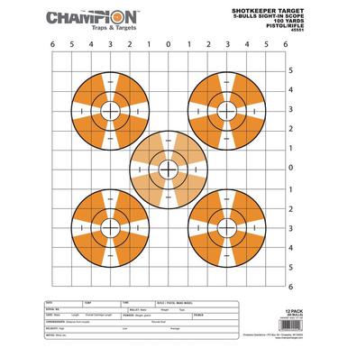 Champion Shotkeeper Sight-In Targets, Large, 12 Pack?>
