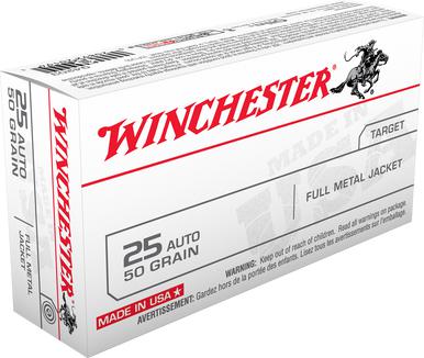 Winchester 25 Auto, 50 Grain, FMJ, 50 Rds?>