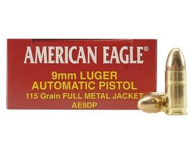 American Eagle 9mm, 115gr FMJ, 1000 Rounds?>