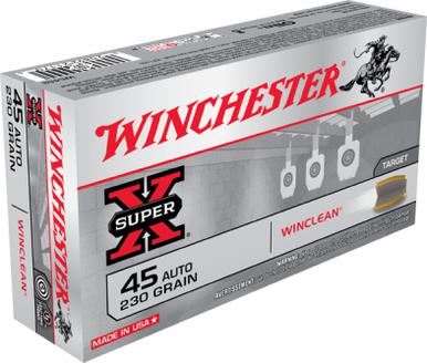 Winchester 45 ACP Super-X, 230 Grain Winclean, 50 Rds?>