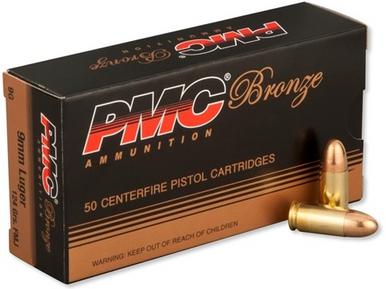 PMC Bronze 9mm 124 Gr, FMJ, 50 Rds?>