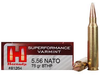Hornady SuperFormance 5.56 NATO 75gr BTHP Box of 20?>