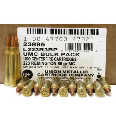 Remington UMC 223 Rem, 55 Gr, FMJ, 1000 Rds?>
