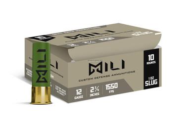 MILI M12-RIF-SLUG Rifled Slug, 12 Gauge, 10 Rounds?>