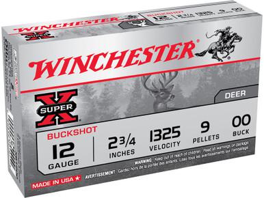 Winchester 12ga 2 3/4 00 Buck 9 Pellet, 5 Rnds?>