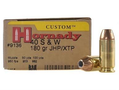 Hornady Custom 40 S&W 180gr XTP Hollow Point, Box of 20?>