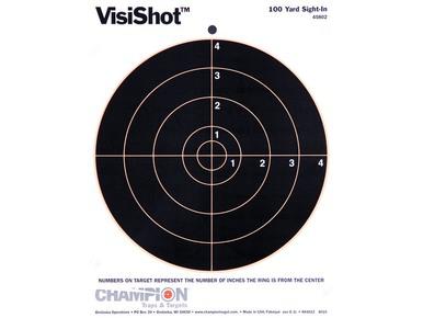 Champion Visi Shot 8" Bullseye Targets 8.5" x 11" 10PK?>
