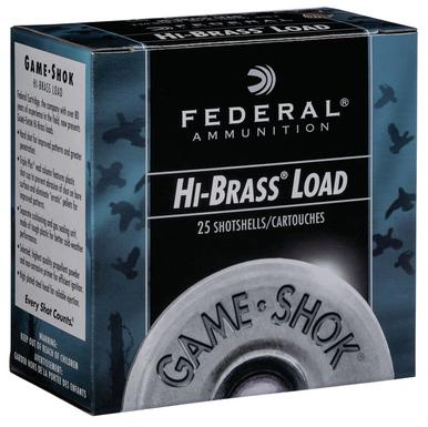 Federal Game Shok Hi-Brass 12 Ga, 2 3/4", 1 1/4 Oz Lead #7.5, 25 Rds?>