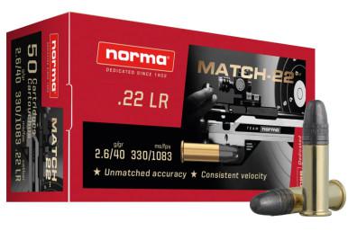 Norma 22 LR Match-22, 40 Gr LRN, 50 Rounds?>