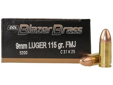 CCI Blazer Brass Case 9mm Luger 115gr FMJ Case of 1000?>