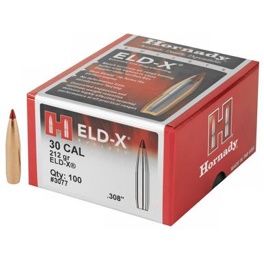 Hornady 30 Cal (.308) 212 Gr ELD-X Bullets. Box of 100?>