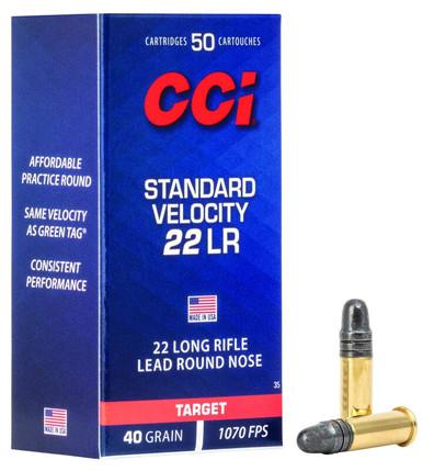CCI Standard Velocity Ammunition 22LR 40 gr Lead RN, Box of 500?>
