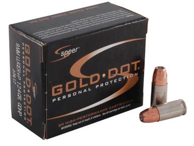 Speer Gold Dot Ammunition 9mm Luger+P, 124gr GDHP, Box of 20?>