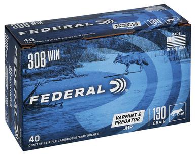 Federal American Eagle Varmint 308 WIN, 130gr Hollow Point, Box of 40?>